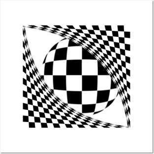 Twisted chessboard and ball Posters and Art